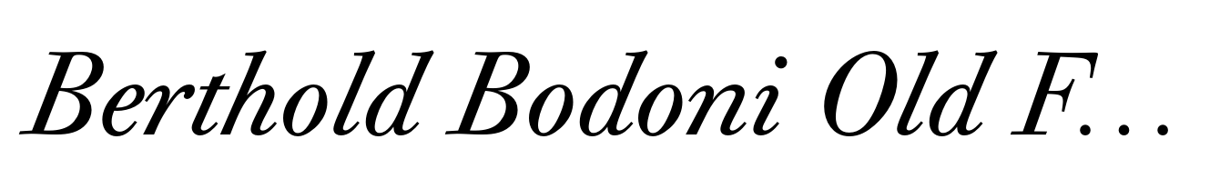 Berthold Bodoni Old Face W1G Italic